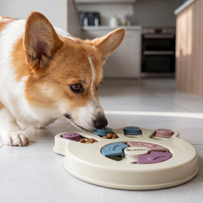 Dog Puzzle Toy & Slow Feeder Bowl - Level 1 Interactive Puppy Treat Dispenser - Mental Enrichment Dog Toy to Prevent Gulping, Promote Healthy Digestion, and Turn Mealtime into Playtime